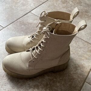 Women’s faux leather combat boots